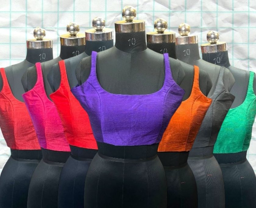 Blouse collection on display